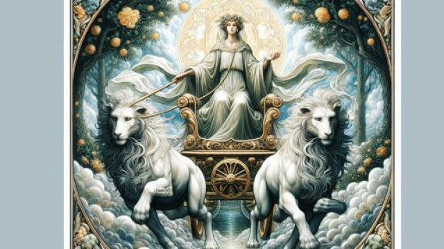 Illustrazione ispirata al Carro dei tarocchi. &copy; Immagine creata con Dall-E