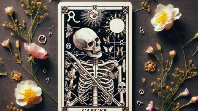 La carta dei tarocchi della Morte accompagna il Cancro durante il mese di luglio. &copy; Immagine creata con Dall-E