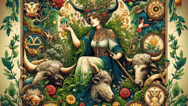 L'Imperatrice guida il Toro verso l'abbondanza e la creativit&agrave;. &copy; Immagine creata con Dall-E