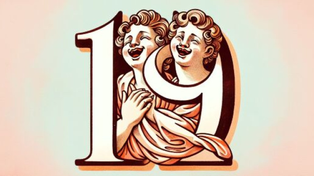 Numero 19 della Smorfia napoletana, 'a risata. &copy; Immagine creata con Dall-E