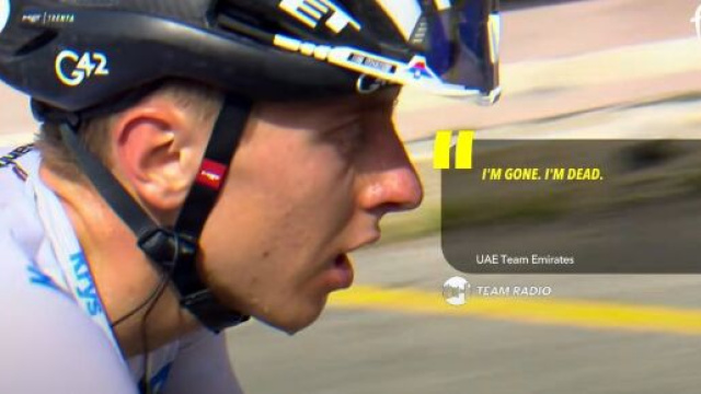 Tadej Pogačar sul Col de la Loze &ndash; &copy; YouTube Tour de France.