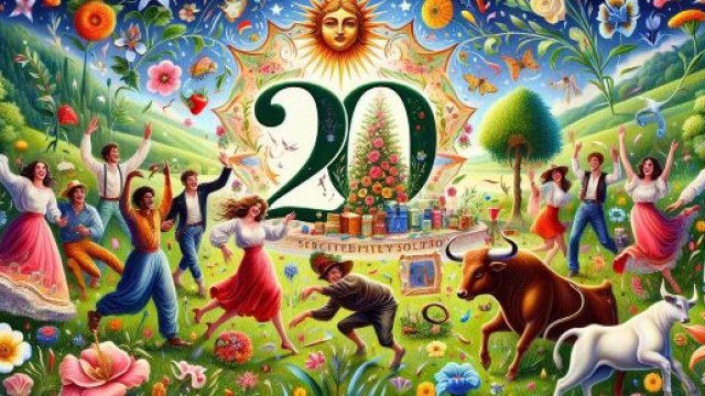 Numero 20 della Smorfia napoletana, 'a festa per il segno Toro. &copy; Immagine creata con Dall-E