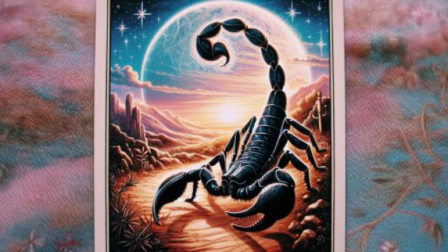 Scorpione sotto l'egida dell'Arcano del Matto. &copy; Immagine creata con Dall-E