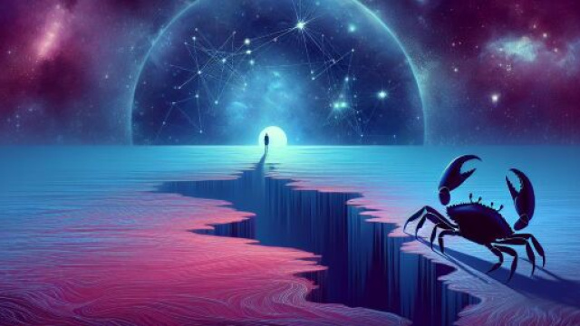 Il Cancro apre nuove porte verso l'autoscoperta e ispira tutti i segni a sperimentare profondi viaggi interiori. &copy; Immagine creata con Dall-E