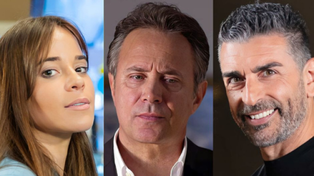 Chiara Petrone (Alessandra Masi), Eugenio Nicotera (Paolo Romano) e Pasquale De Simone (Simone Di Pasquale) &ndash; &copy; Un posto al sole / Rai.