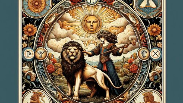 Forza, carta dei tarocchi associata a Leone. &copy; Immagine creata con Dall-E
