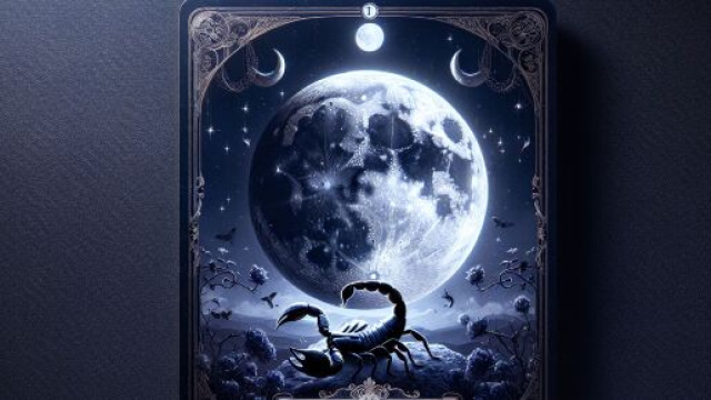 La Luna dei Tarocchi guida lo Scorpione verso nuove scoperte. &copy; Immagine creata con Dall-E