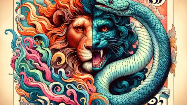 Numero 32 della Smorfia napoletana, 'o capitone per il Leone. &copy; Immagine creata con Dall-E