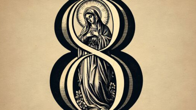 Numero 8 della Smorfia napoletana, 'a Maronna. &copy; Immagine creata con Dall-E