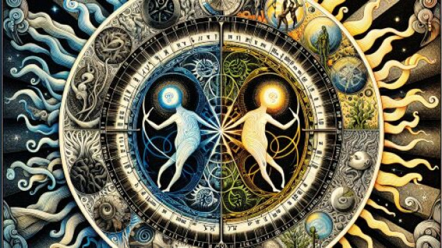 Ruota della Fortuna e segno dei Gemelli. &copy; Immagine creata con Dall-E