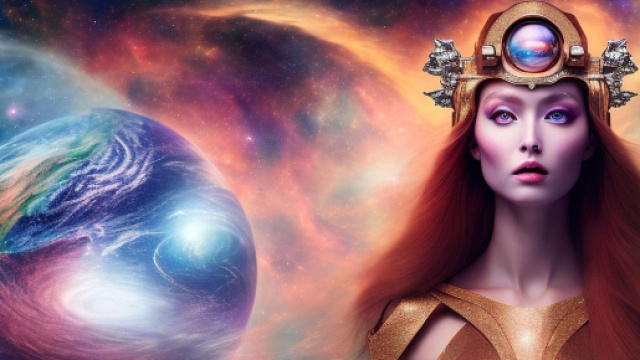 Dea che osserva un pianeta &copy; Immagine Pixabay.