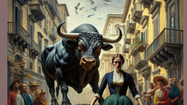 Numero 43 della Smorfia napoletana, donna &ocirc; balcone per il segno del Toro. &copy; Immagine creata con Dall-E