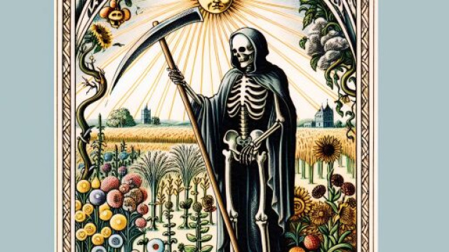 Arcano della Morte, simbolo di trasformazione e rinnovamento per il Cancro. &copy; Immagine creata con Dall-E