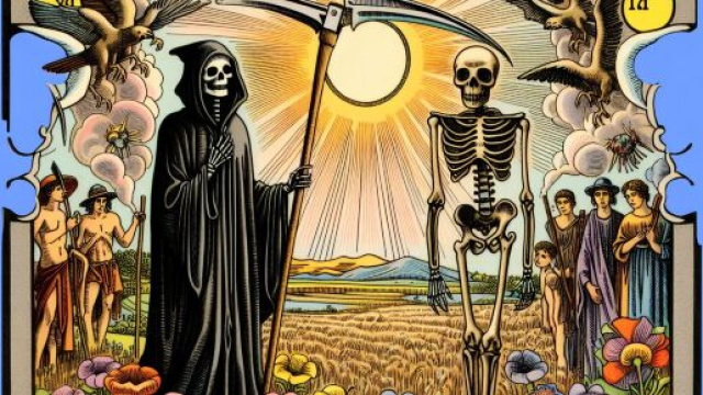 Carta dei tarocchi della Morte per i Gemelli. &copy; Immagine creata con Dall-E