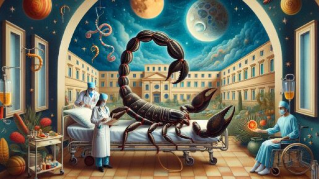 Numero 73 della Smorfia napoletana, 'o spitale, per il segno Scorpione. &copy; Immagine creata con Dall-E