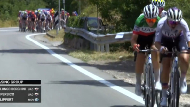 La fuga decisiva con Elisa Longo Borghini - &copy; Screenshot Eurosport