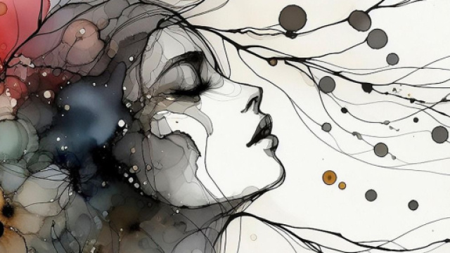 Volto di donna stilizzato - &copy; Pixabay IA.