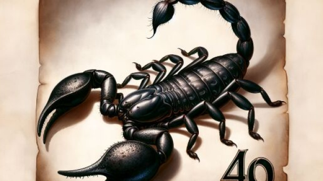 Numero 40 della Smorfia napoletana, 'a paposcia, per lo Scorpione. &copy; Immagine creata con Dall-E