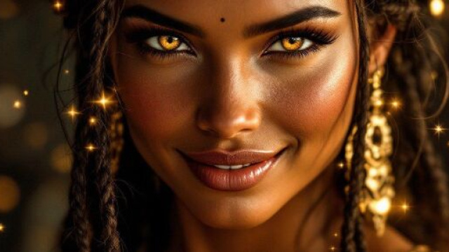 Volto di donna con sguardo magnetico - &copy; Pixabay IA.