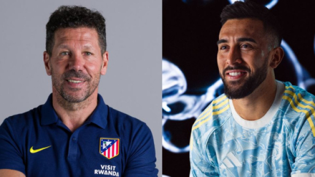 Diego Simeone, allenatore dell&rsquo;Atl&eacute;tico Madrid &ndash; Foto &copy; Atl&eacute;tico Madrid / Nico Gonz&aacute;lez, esterno della Juventus &ndash; Foto &copy; Juventus.