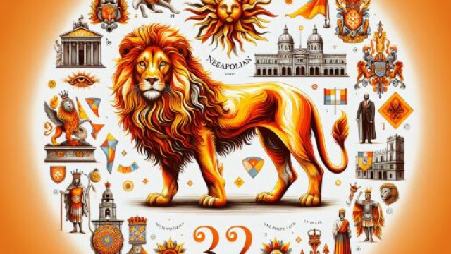 Numero 32 della Smorfia napoletana, 'o capitone per il Leone. &copy; Immagine creata con Dall-E