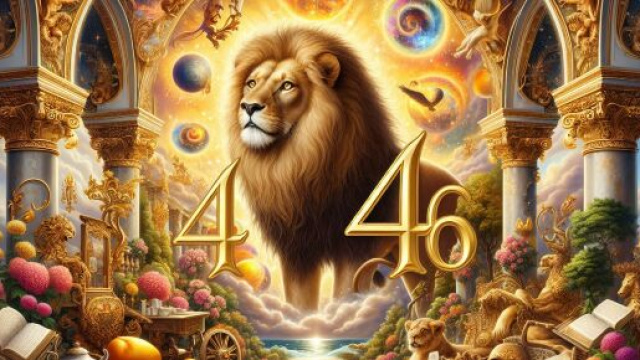 Numero 46 della Smorfia napoletana, 'e denare per il segno del Leone. &copy; Immagine creata con Dall-E