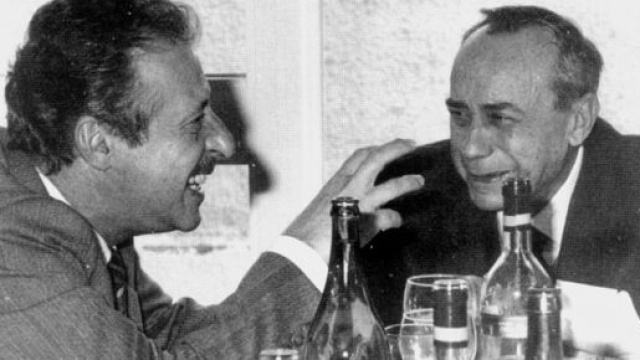 Paolo Borsellino in compagnia di Leonardo Sciascia &copy; Wikipedia