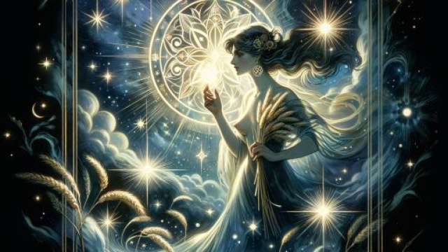 La carta del tarocco La Stella che illumina la Vergine. &copy; Immagine creata con Dall-E