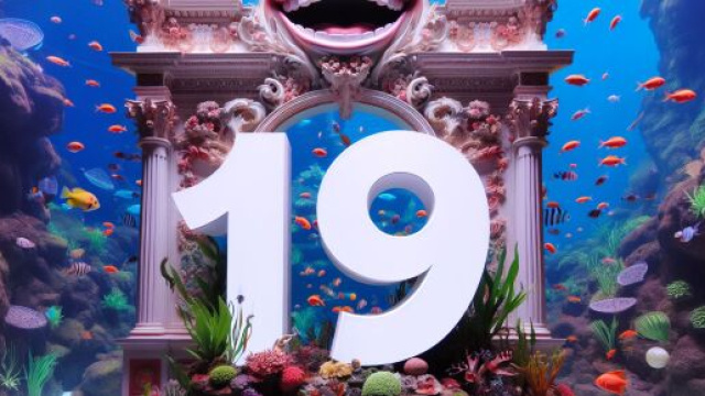 Numero 19 della Smorfia napoletana, 'a resata, per l'Acquario. &copy; Immagine creata con Dall-E