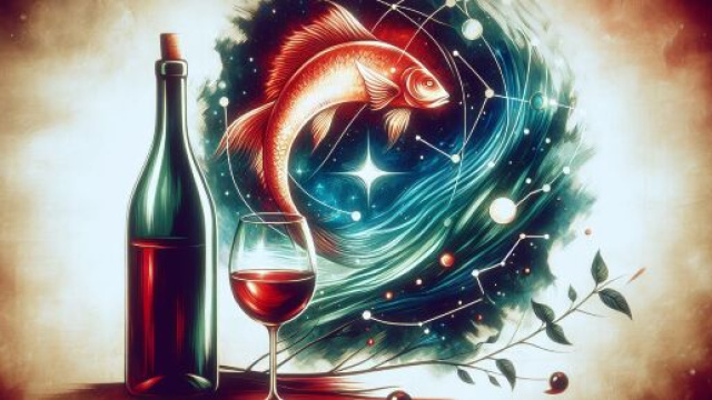 Numero 45 della Smorfia napoletana, 'o vino buono per i Pesci. &copy; Immagine creata con Dall-E