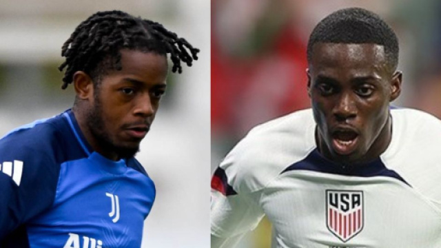 Samuel Mbangula e Timothy Weah. Foto &copy; Juventus FC