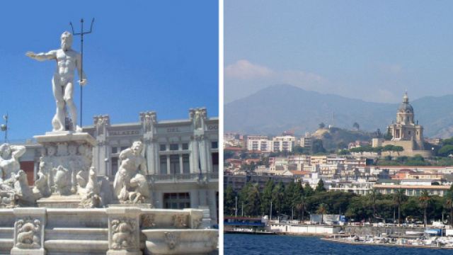 La citt&agrave; di Messina e la Fontana del Nettuno &ndash; &copy; Wikimedia Commons.