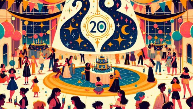 Numero 20 della Smorfia napoletana, 'a festa per i Gemelli. &copy; Immagine creata con Dall-E