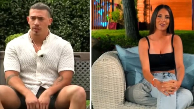 Rebecca, la tentatrice e il fidanzato Simone &copy; Mediaset.