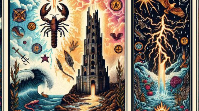 Scorpione e La Torre: un viaggio attraverso distruzione e rinascita. &copy; Immagine creata con Dall-E