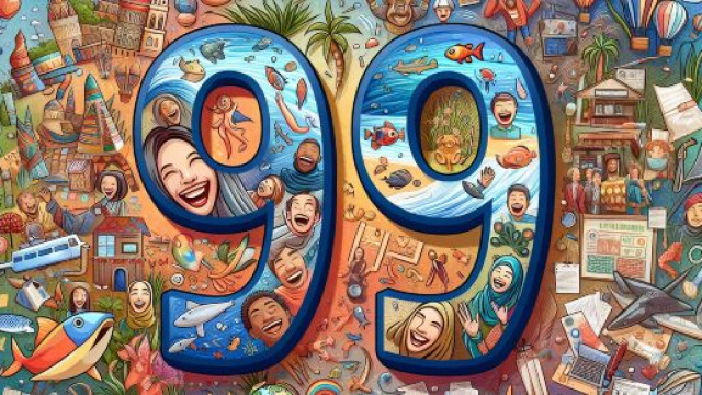 Numero 19 della Smorfia napoletana, Acquario e 'a resata. &copy; Immagine creata con Dall-E
