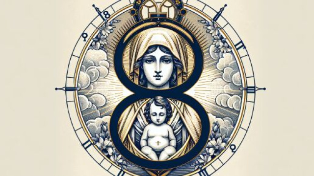 Numero 8 della Smorfia napoletana, 'a Maronna per i Gemelli. &copy; Immagine creata con Dall-E