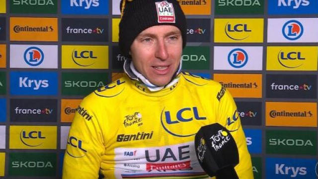 Tadej Pogačar &ndash; &copy; Screenshot da Eurosport.