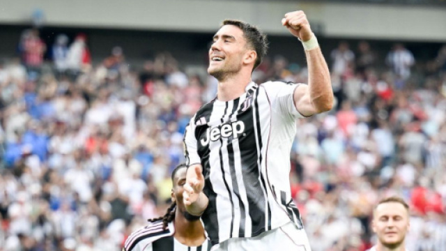 Dusan Vlahovic esulta dopo un gol &copy; Juventus FC