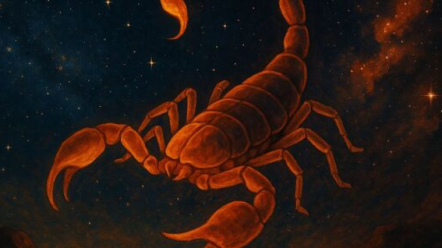 Illustrazione ispirata al segno zodiacale dello Scorpione. &copy; Immagine creata con Dall-E