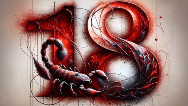 Numero 18 della Smorfia napoletana, Scorpione 'o sanghe. &copy; Immagine creata con Dall-E