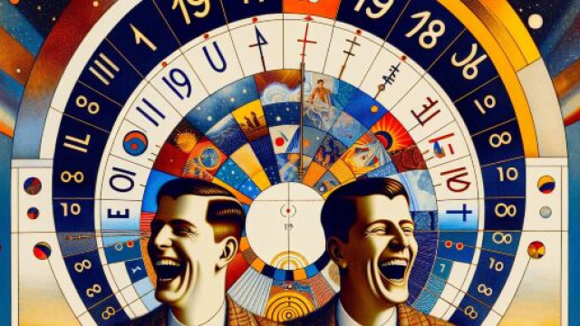 Numero 19 della Smorfia napoletana, 'a resata, per i Gemelli. &copy; Immagine creata con Dall-E