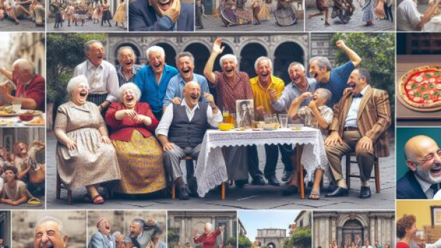 Numero 19 della Smorfia napoletana, 'a resata, per il segno del Leone. &copy; Immagine creata con Dall-E