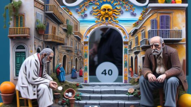 Numero 40 della Smorfia napoletana, 'a paposcia per i Pesci. &copy; Immagine creata con Dall-E