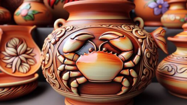 Numero 7 della Smorfia napoletana, rappresenta il vaso di creta per il Cancro. &copy; Immagine creata con Dall-E