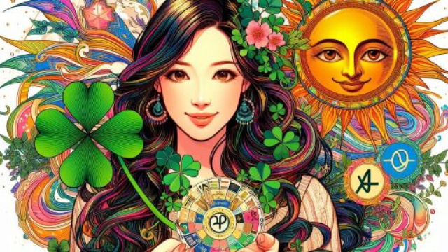 Una donna con un quadrifoglio &copy; AI Copilot