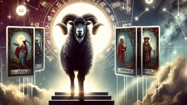 La carta dei tarocchi della Forza per l'Ariete. &copy; Immagine creata con Dall-E