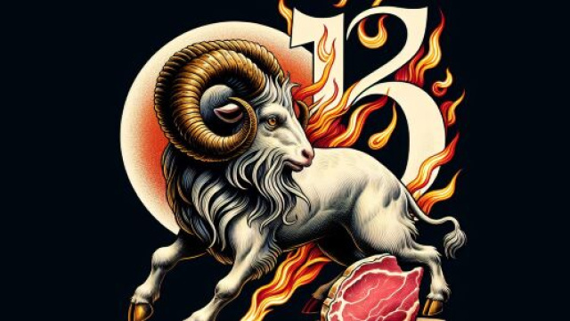 Numero 49 della Smorfia napoletana, 'o piezzo 'e carne per il segno del Capricorno. &copy; Immagine creata con Dall-E