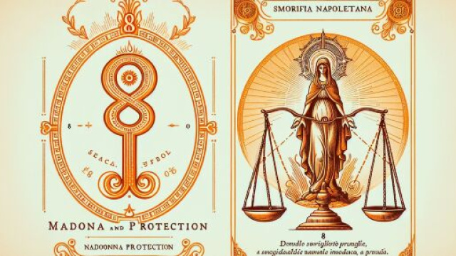 Numero 8 della Smorfia napoletana, 'a Maronna per il segno della Bilancia. &copy; Immagine creata con Dall-E