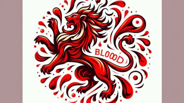 Numero 18 della Smorfia napoletana, 'o sanghe per il Leone. &copy; Immagine creata con Dall-E